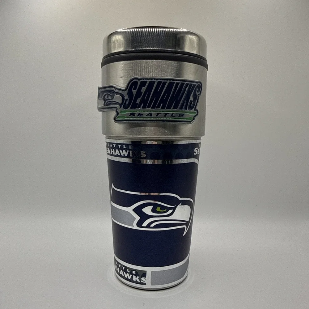 NEW Seattle Seahawks NFL Metallic Travel Tumbler - Stainless Steel  16-Ounce